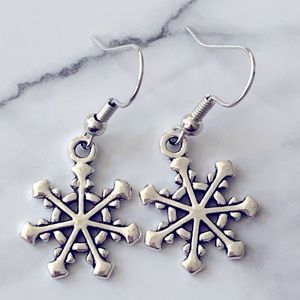 Snowflake Winter Christmas Holiday Cute Fun New Hand Crafted Earrings